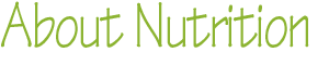 About Nutrition header